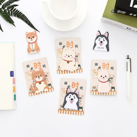 Shiba Inu Puppy Sticky Notes - 2 pcs - Picture 1 of 9